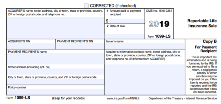 Form 1099-ls – Reportable Life Insurance Sale - Irs Compliance